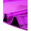 imageAllegra K Womens 80s Disco Outfit Party Club Sparkly Rainbow Metallic TopPurple