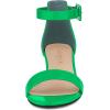 imageAllegra K Womens Block Low Heels Ankle Strap SandalsGrass Green