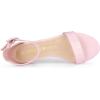 imageAllegra K Womens Block Low Heels Ankle Strap SandalsPink