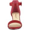 imageAllegra K Womens Block Low Heels Ankle Strap SandalsRed
