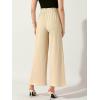 imageAllegra K Womens Casual Office Wide Leg Pants Elastic Waist Tie Knot Pleated Trouser with PocketsApricot