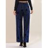 imageAllegra K Womens Christmas Sparkle High Waist Stretch Party Wide Leg Shiny Star Print Pants