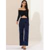 imageAllegra K Womens Christmas Sparkle High Waist Stretch Party Wide Leg Shiny Star Print Pants
