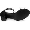 imageAllegra K Womens Clear Ankle Strap Chunky Heels SandalsBlack