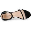imageAllegra K Womens Clear Ankle Strap Chunky Heels SandalsBlack