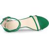 imageAllegra K Womens Clear Ankle Strap Chunky Heels SandalsGreen