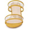 imageAllegra K Womens Clear Strap Block Heel Slide SandalsYellow