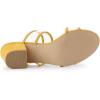 imageAllegra K Womens Clear Strap Block Heel Slide SandalsYellow