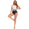 imageAllegra K Womens Cotton High Waist Available in Plus Size Tummy Control UnderwearDark Gray Blue