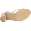 imageAllegra K Womens Crisscross Chunky Heel Lace Ups SandalsBeige