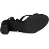 imageAllegra K Womens Crisscross Chunky Heel Lace Ups SandalsBlack