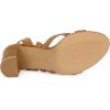 imageAllegra K Womens Crisscross Chunky Heel Lace Ups SandalsBrown