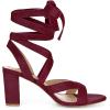 imageAllegra K Womens Crisscross Chunky Heel Lace Ups SandalsBurgundy