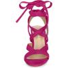 imageAllegra K Womens Crisscross Chunky Heel Lace Ups SandalsHot Pink