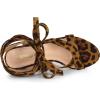 imageAllegra K Womens Crisscross Chunky Heel Lace Ups SandalsLeopard