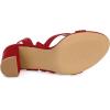 imageAllegra K Womens Crisscross Chunky Heel Lace Ups SandalsRed