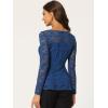 imageAllegra K Womens Dressy Top Formal Wedding Guest Long Sleeve Lace Peplum BlouseRoyal Blue