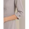 imageAllegra K Womens Elegant Boat Neck 34 Sleeves 2025 Wear to Work Midi Split Sheath DressGrey