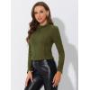 imageAllegra K Womens Faux Suede Jacket Stand Collar Zip Up Long Sleeve Motorcycle Biker CoatArmy Green