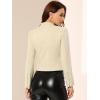 imageAllegra K Womens Faux Suede Jacket Stand Collar Zip Up Long Sleeve Motorcycle Biker CoatBeige