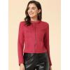imageAllegra K Womens Faux Suede Jacket Stand Collar Zip Up Long Sleeve Motorcycle Biker CoatRed