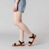 imageAllegra K Womens Fisherman Crisscross Straps Open Toe Ankle Strap Flat SandalsDeep Black