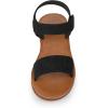 imageAllegra K Womens Fisherman Crisscross Straps Open Toe Ankle Strap Flat SandalsDeep Black