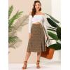imageAllegra K Womens Floral Midi Skirt Peasant Elastic Waist ALine Ditsy Leave Print SkirtsBlack Yellow