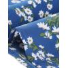 imageAllegra K Womens Floral Midi Skirt Peasant Elastic Waist ALine Ditsy Leave Print SkirtsBlue