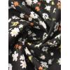 imageAllegra K Womens Floral Midi Skirt Peasant Elastic Waist ALine Ditsy Leave Print SkirtsFloral Black White