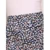 imageAllegra K Womens Floral Midi Skirt Peasant Elastic Waist ALine Ditsy Leave Print SkirtsFloral Dark Blue