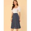 imageAllegra K Womens Floral Midi Skirt Peasant Elastic Waist ALine Ditsy Leave Print SkirtsNavy Pink