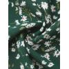 imageAllegra K Womens Floral Midi Skirt Peasant Elastic Waist ALine Ditsy Leave Print SkirtsPalm Green