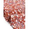 imageAllegra K Womens Floral Midi Skirt Peasant Elastic Waist ALine Ditsy Leave Print SkirtsRed