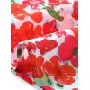 imageAllegra K Womens Floral Midi Skirt Peasant Elastic Waist ALine Ditsy Leave Print SkirtsRed Blue