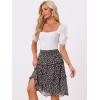 imageAllegra K Womens Floral Skirts Summer Chiffon Smocked Elastic Waist ALine Below Knee Length Ruffle Tiered SkirtBlack1