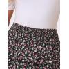 imageAllegra K Womens Floral Skirts Summer Chiffon Smocked Elastic Waist ALine Below Knee Length Ruffle Tiered SkirtBlack1