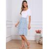 imageAllegra K Womens Floral Skirts Summer Chiffon Smocked Elastic Waist ALine Below Knee Length Ruffle Tiered SkirtBlue White