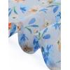 imageAllegra K Womens Floral Skirts Summer Chiffon Smocked Elastic Waist ALine Below Knee Length Ruffle Tiered SkirtBlue White