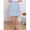 imageAllegra K Womens Floral Skirts Summer Chiffon Smocked Elastic Waist ALine Below Knee Length Ruffle Tiered SkirtBlue White
