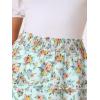 imageAllegra K Womens Floral Skirts Summer Chiffon Smocked Elastic Waist ALine Below Knee Length Ruffle Tiered SkirtLight Green