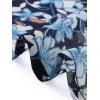 imageAllegra K Womens Floral Skirts Summer Chiffon Smocked Elastic Waist ALine Below Knee Length Ruffle Tiered SkirtNavy