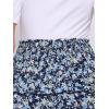 imageAllegra K Womens Floral Skirts Summer Chiffon Smocked Elastic Waist ALine Below Knee Length Ruffle Tiered SkirtNavy
