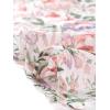imageAllegra K Womens Floral Skirts Summer Chiffon Smocked Elastic Waist ALine Below Knee Length Ruffle Tiered SkirtWhite2