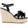 imageAllegra K Womens Flower Platform Espadrilles Wedge Heel SandalsBlack