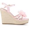 imageAllegra K Womens Flower Platform Espadrilles Wedge Heel SandalsBling Pink