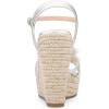 imageAllegra K Womens Flower Platform Espadrilles Wedge Heel SandalsSilver