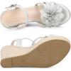 imageAllegra K Womens Flower Platform Espadrilles Wedge Heel SandalsSilver