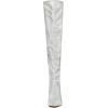 imageAllegra K Womens Glitter Pointed Toe Stiletto Heels Over the Knee High BootsWhite Silver
