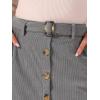 imageAllegra K Womens High Waist Button Front ALine Belted Corduroy Midi SkirtMid Grey